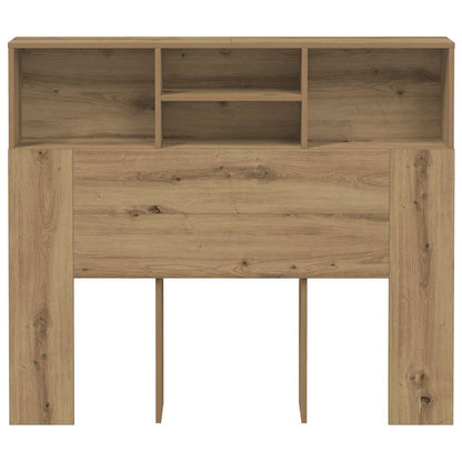 vidaXL Bett-Kopfteil mit Ablagen Artisan-Eiche 120x19x103,5 cm