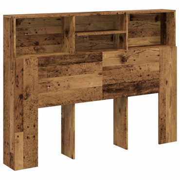 vidaXL Kopfteil mit Stauraum Altholz-Optik 140x19x103,5 cm