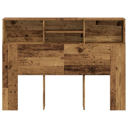 vidaXL Kopfteil mit Stauraum Altholz-Optik 140x19x103,5 cm