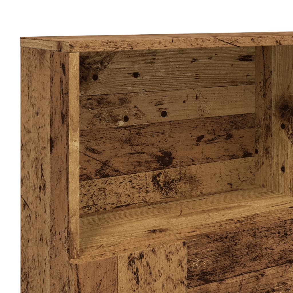 Kopfteil mit Stauraum Altholz-Optik 140x19x103,5 cm