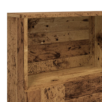 Kopfteil mit Stauraum Altholz-Optik 140x19x103,5 cm