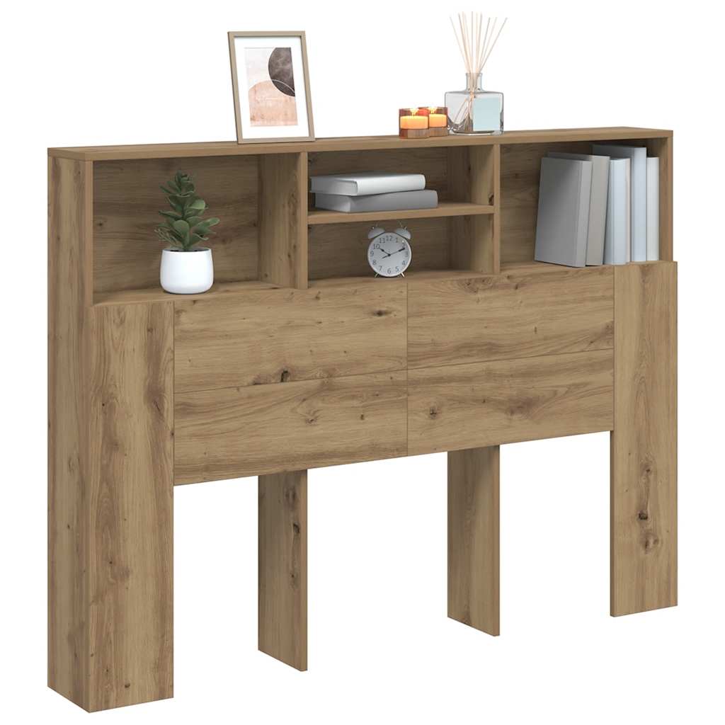 vidaXL Kopfteilschrank Artisan-Eiche 140 x 19 x 103,5 cm