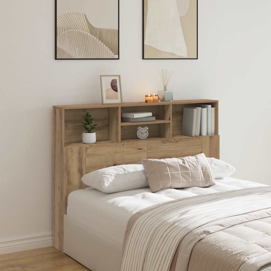 vidaXL Kopfteilschrank Artisan-Eiche 140 x 19 x 103,5 cm