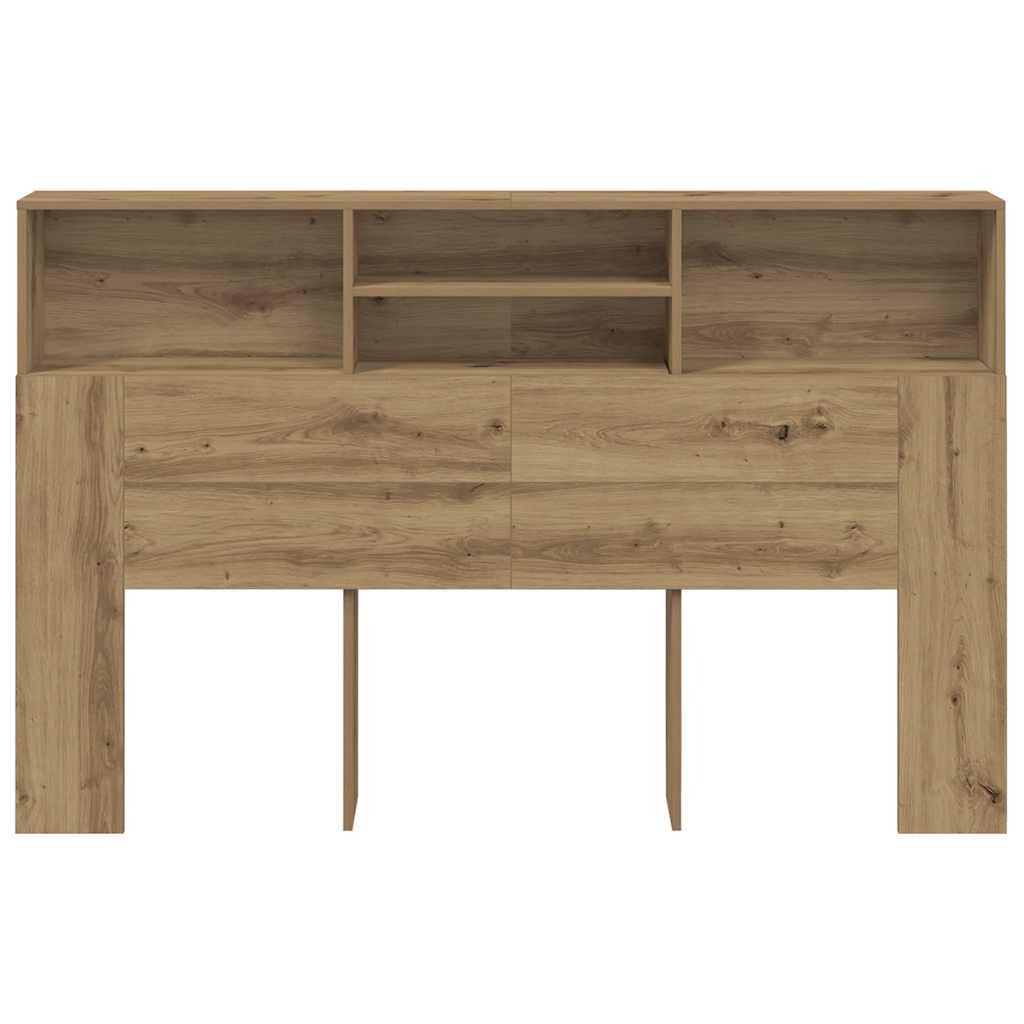 vidaXL Kopfteil mit Stauraum Artisan-Eiche 160x19x103,5 cm