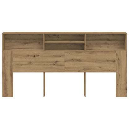 vidaXL Bett-Kopfteil mit Ablagen Artisan-Eiche 200x19x103,5 cm