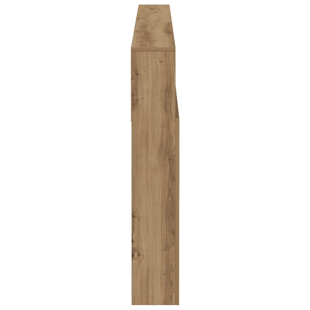 vidaXL Bett-Kopfteil mit Ablagen Artisan-Eiche 200x19x103,5 cm