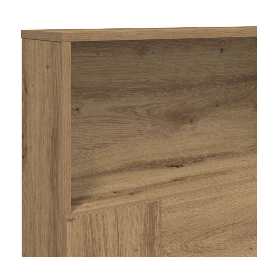 vidaXL Bett-Kopfteil mit Ablagen Artisan-Eiche 200x19x103,5 cm