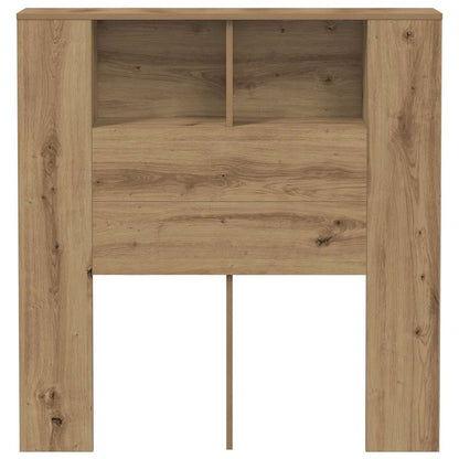vidaXL Kopfteil mit Ablagen Artisan-Eiche 100x18,5x102,5cm Holzwerkstoff