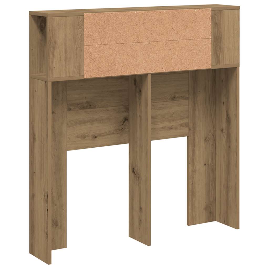 Kopfteil mit Ablagen Artisan-Eiche 100x18,5x102,5cm Holzwerkstoff