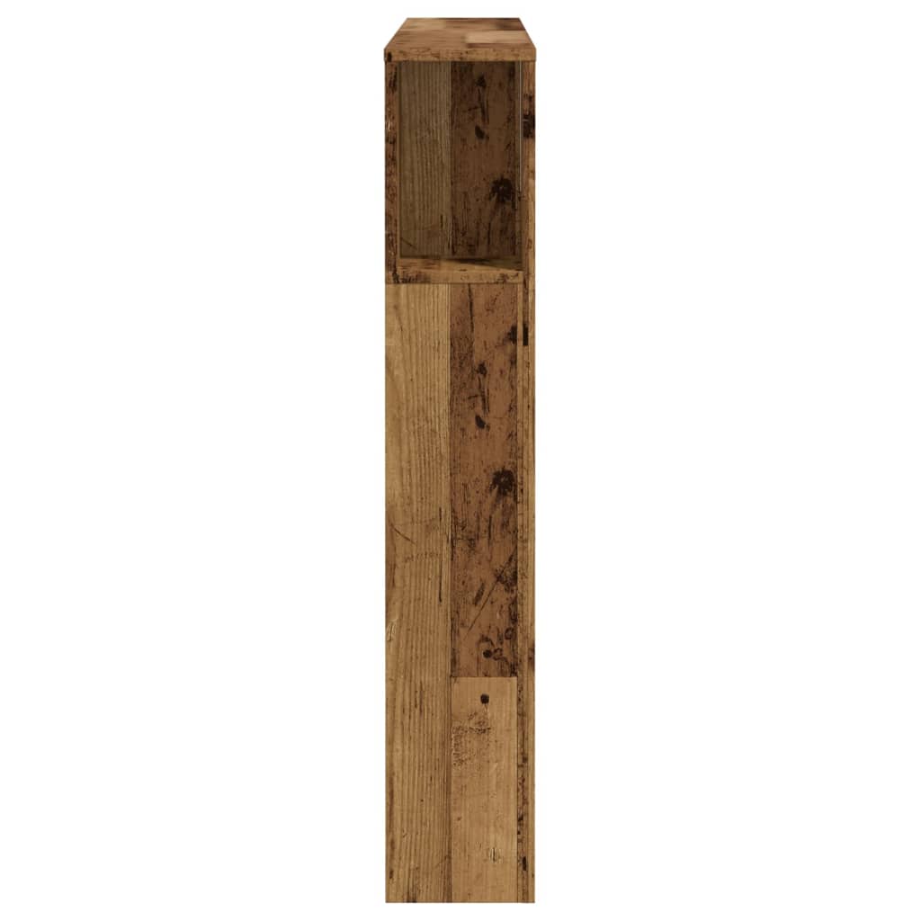 vidaXL Kopfteil mit Ablagen Altholz-Optik 120x19x104,5cm Holzwerkstoff
