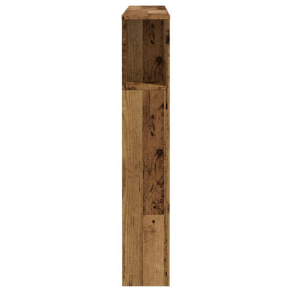 vidaXL Kopfteil mit Ablagen Altholz-Optik 120x19x104,5cm Holzwerkstoff