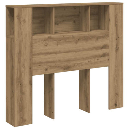 vidaXL Kopfteil mit Ablagen Artisan-Eiche 120x19x104,5cm Holzwerkstoff