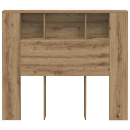 vidaXL Kopfteil mit Ablagen Artisan-Eiche 120x19x104,5cm Holzwerkstoff