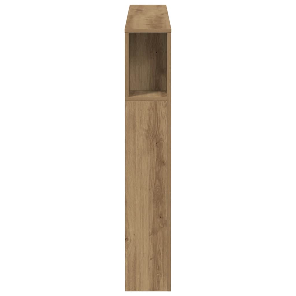 vidaXL Kopfteil mit Ablagen Artisan-Eiche 120x19x104,5cm Holzwerkstoff