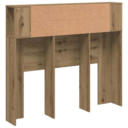 vidaXL Kopfteil mit Ablagen Artisan-Eiche 120x19x104,5cm Holzwerkstoff