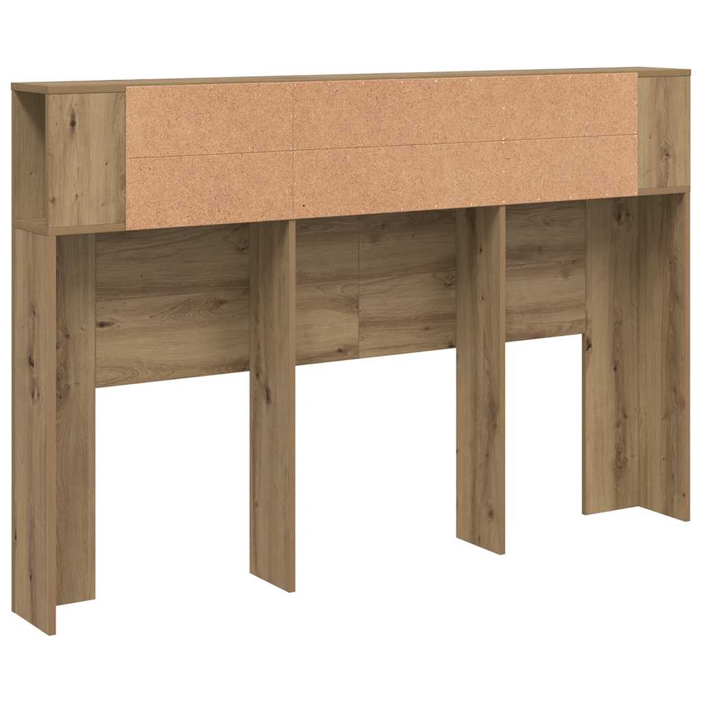 vidaXL Kopfteilschrank Artisan-Eiche 160 x 18,5 x 103,5 cm Holzwerkstoff