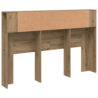 vidaXL Kopfteilschrank Artisan-Eiche 160 x 18,5 x 103,5 cm Holzwerkstoff