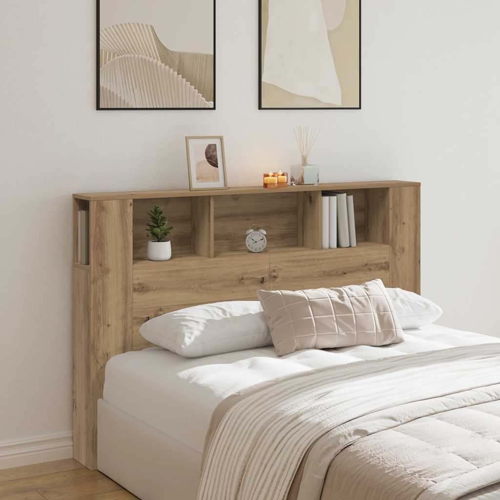 vidaXL Kopfteilschrank Artisan-Eiche 160 x 18,5 x 103,5 cm Holzwerkstoff