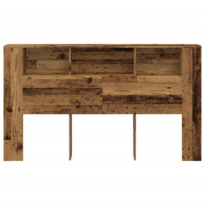vidaXL Kopfteil mit Ablagen Altholz-Optik 180x18,5x102,5 cm