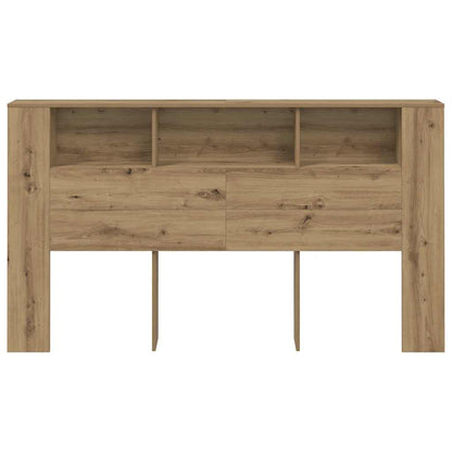 vidaXL Kopfteil mit Ablagen Artisan-Eiche 180x18,5x102,5 cm