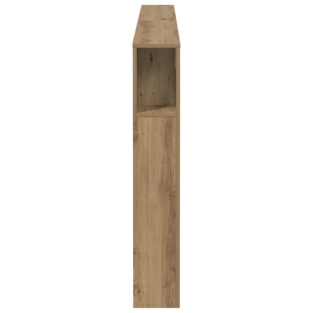 Kopfteil mit Ablagen Artisan-Eiche 180x18,5x102,5 cm