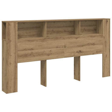vidaXL Bett-Kopfteil mit Ablagen Artisan-Eiche 200x18,5x102,5 cm