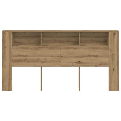 vidaXL Bett-Kopfteil mit Ablagen Artisan-Eiche 200x18,5x102,5 cm
