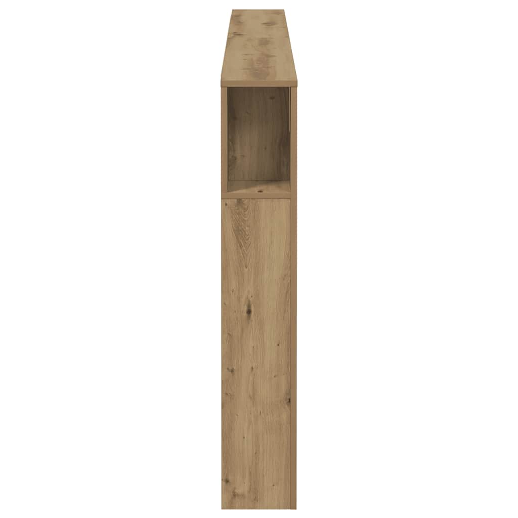vidaXL Bett-Kopfteil mit Ablagen Artisan-Eiche 200x18,5x102,5 cm