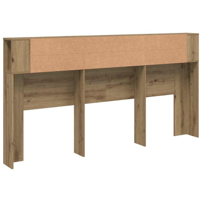 vidaXL Bett-Kopfteil mit Ablagen Artisan-Eiche 200x18,5x102,5 cm