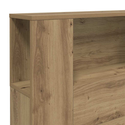 vidaXL Bett-Kopfteil mit Ablagen Artisan-Eiche 200x18,5x102,5 cm