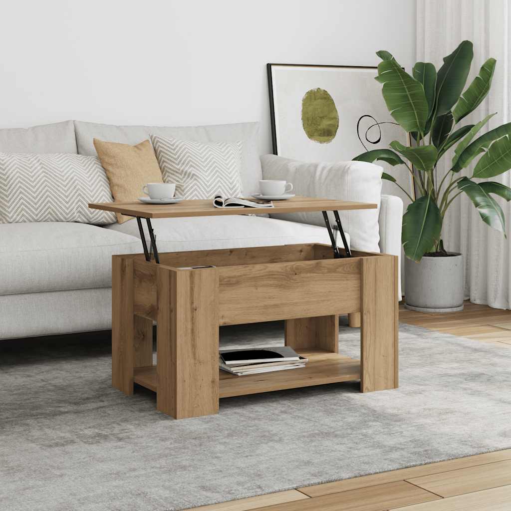 vidaXL Couchtisch Artisan-Eiche 79x49x41 cm Holzwerkstoff