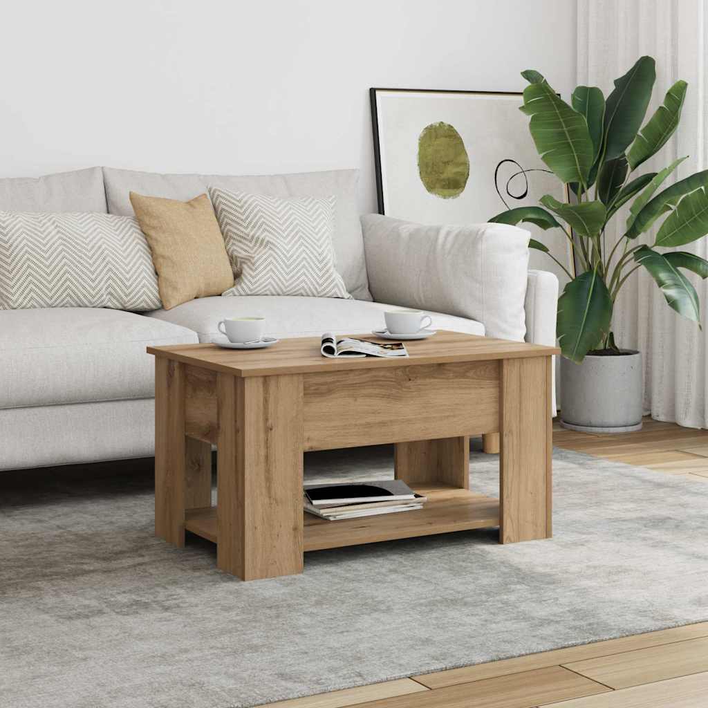 vidaXL Couchtisch Artisan-Eiche 79x49x41 cm Holzwerkstoff
