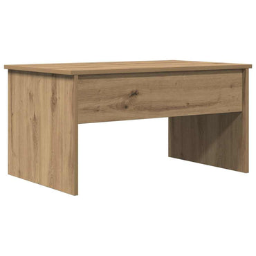 vidaXL Table basse chêne artisanal 80x50,5x41,5 cm, bois d'ingénierie