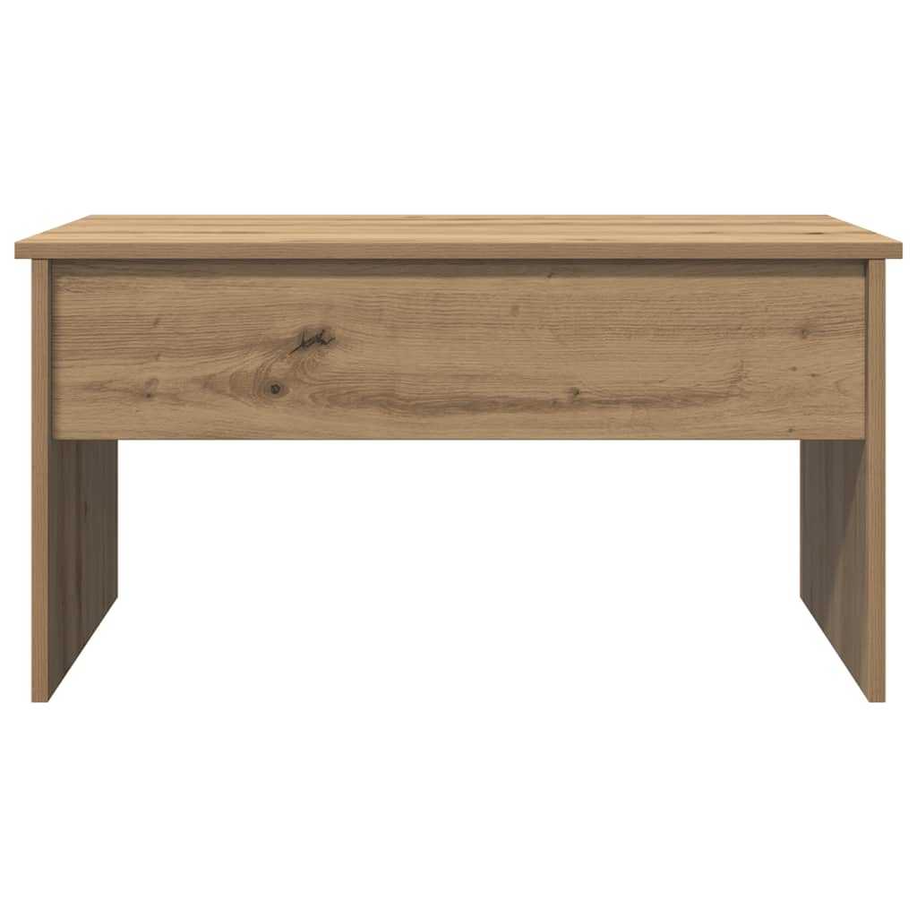 vidaXL Table basse chêne artisanal 80x50,5x41,5 cm, bois d'ingénierie