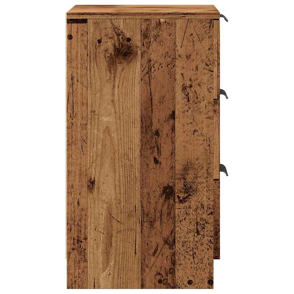 vidaXL Tables de chevet 2 pcs Aspect bois de récupération 40x36x65 cm Bois d'ingénierie