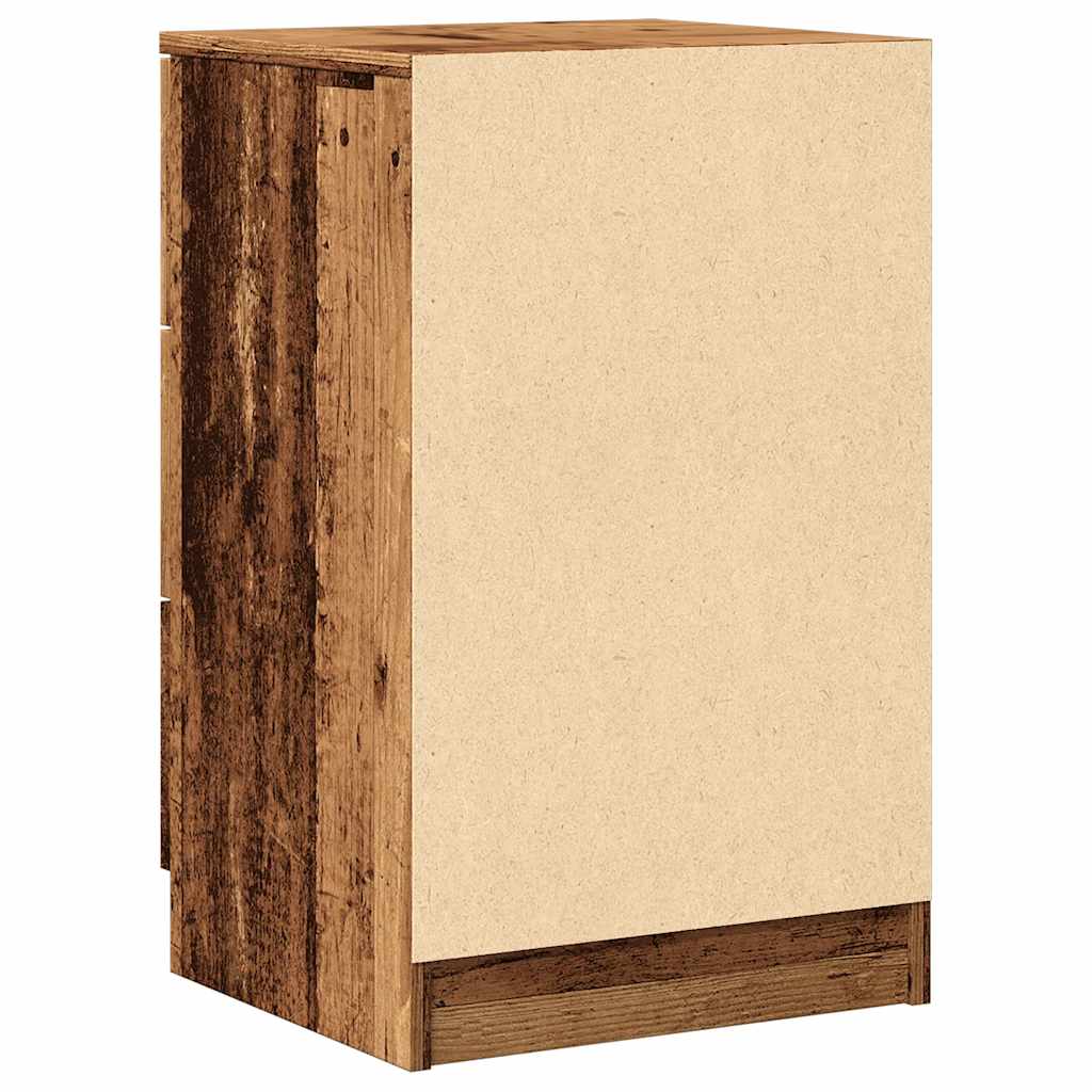 vidaXL Tables de chevet 2 pcs Aspect bois de récupération 40x36x65 cm Bois d'ingénierie