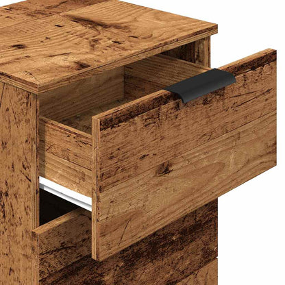 vidaXL Tables de chevet 2 pcs Aspect bois de récupération 40x36x65 cm Bois d'ingénierie