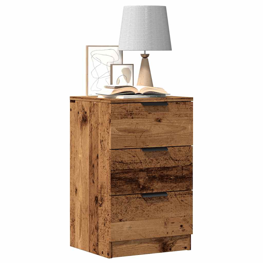 vidaXL Tables de chevet 2 pcs Aspect bois de récupération 40x36x65 cm Bois d'ingénierie