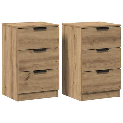 vidaXL Tables de chevet 2 pcs Chêne artisanal 40x36x65 cm Bois d'ingénierie