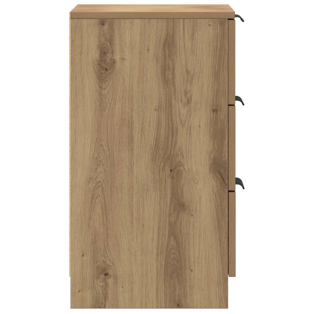 vidaXL Tables de chevet 2 pcs Chêne artisanal 40x36x65 cm Bois d'ingénierie