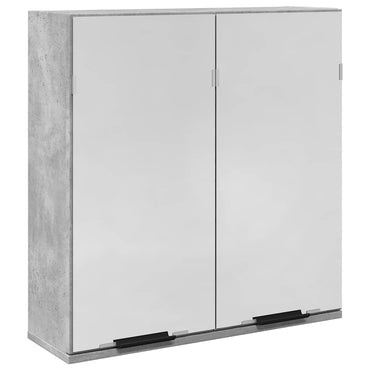 vidaXL Bad-Spiegelschrank Betongrau 64x20x66,5 cm Holzwerkstoff