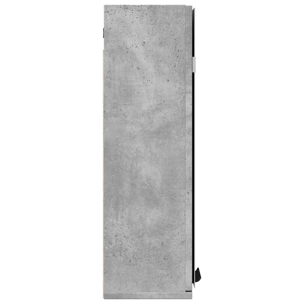 vidaXL Bad-Spiegelschrank Betongrau 64x20x66,5 cm Holzwerkstoff