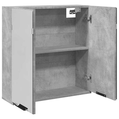 vidaXL Bad-Spiegelschrank Betongrau 64x20x66,5 cm Holzwerkstoff