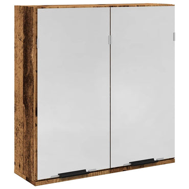 vidaXL Bad-Spiegelschrank Altholz-Optik 64x20x66,5 cm Holzwerkstoff
