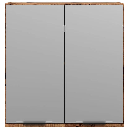 vidaXL Bad-Spiegelschrank Altholz-Optik 64x20x66,5 cm Holzwerkstoff