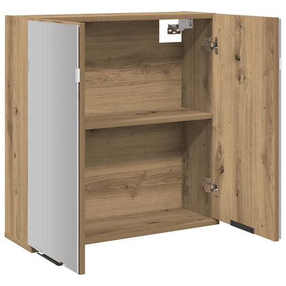 vidaXL Bad-Spiegelschrank Artisan-Eiche 64x20x66,5 cm Holzwerkstoff