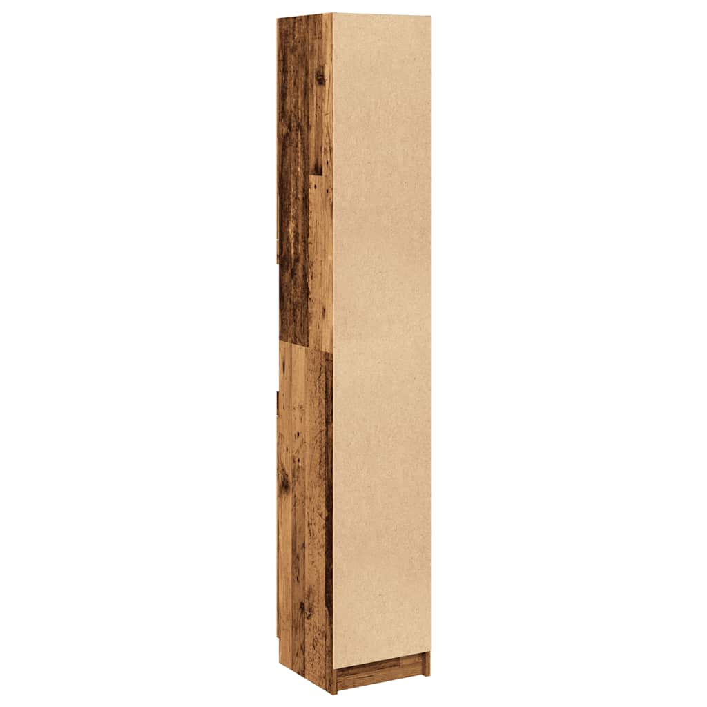 vidaXL Badschrank Altholz-Optik 32x34x188,5 cm Holzwerkstoff