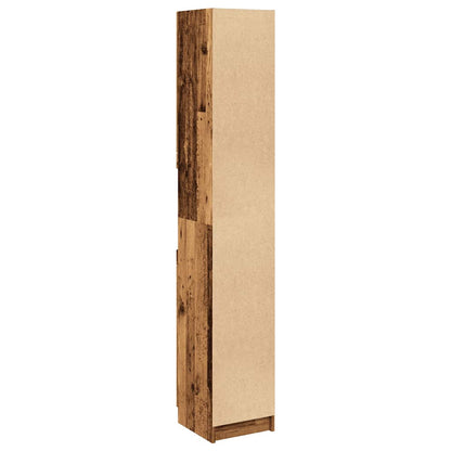 vidaXL Badschrank Altholz-Optik 32x34x188,5 cm Holzwerkstoff