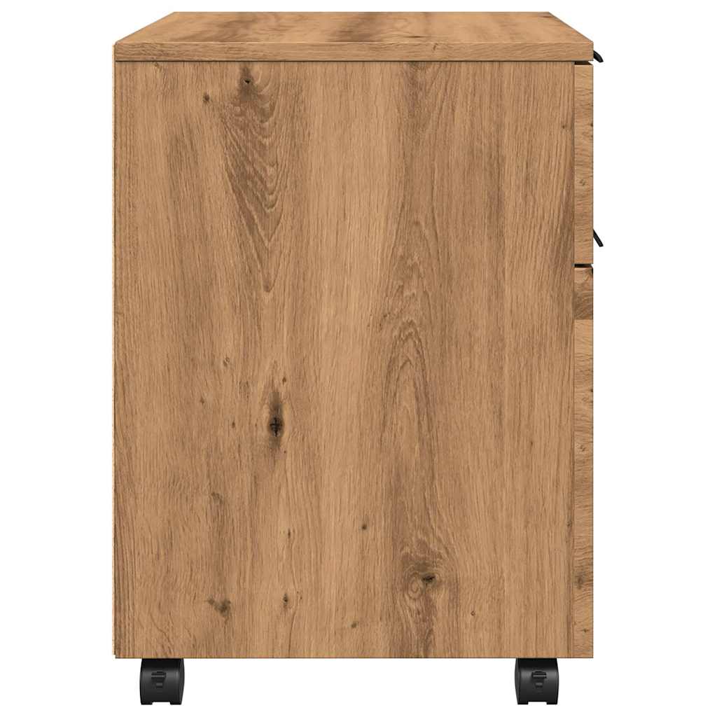 Mobiler Aktenschrank mit Rollen Artisan Eichen-Optik 45x38x54cm