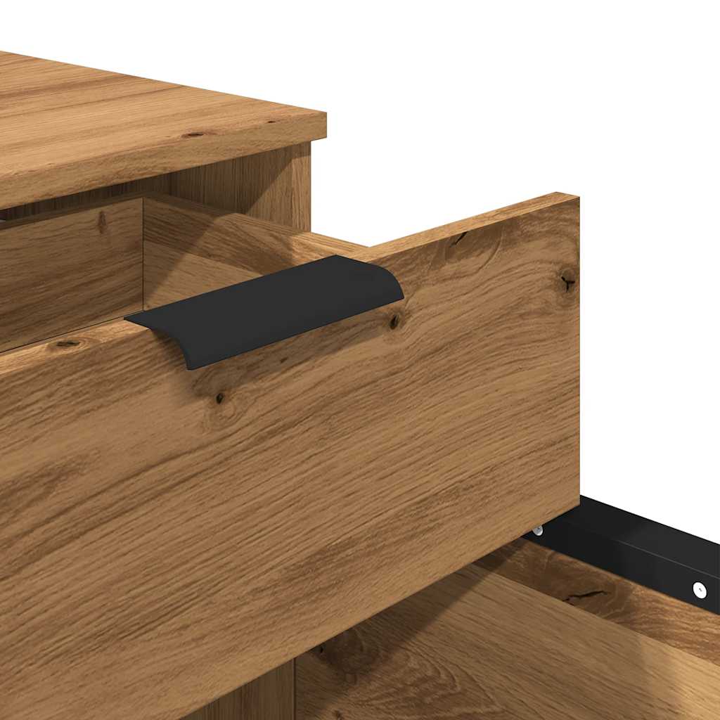 Mobiler Aktenschrank mit Rollen Artisan Eichen-Optik 45x38x54cm